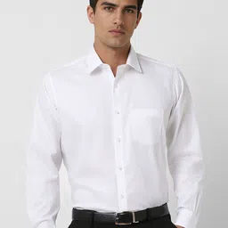 Van Heusen Men Regular Fit Spread Collar Textured Cotton Formal Shirt-picture-49