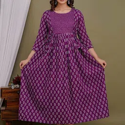 MURLI KURTI Printed Anarkali Maternity Dress-picture-21