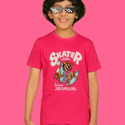 NUSYL Boys Graphic Printed Round Neck Cotton T-shirt-image-99