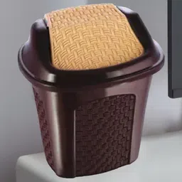 SONAL Brown Textured Plastic Swing Bins image 4