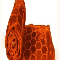 CHICERY Rust Geometric Mink Heavy Winter Double Bed Blanket image 3