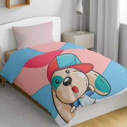 HOME PLUS STUDIOS Pink Cartoon Characters Mild Winter 150 GSM Breathable Single Bed Dohar-picture-24