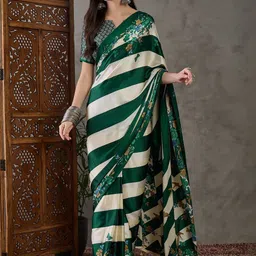 Mitera Floral Silk Blend Saree-picture-31