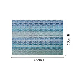 Nestasia 6Pcs Ocean Blue & Grey Textured Anti-Slip Table Placemats image 3