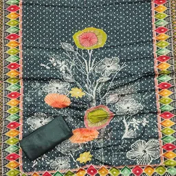 Panzora Printed Unstitched Dress Material image 4