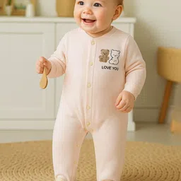 Kidbea Infants Printed Round Neck Rompers-picture-41