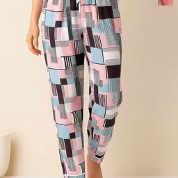 ETC Women Pack Of 2 Printed Mid-Rise Straight Lounge Pants-image-75
