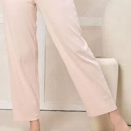 Piu Women Polka Dots Printed Mid-Rise Lounge Pants image 2