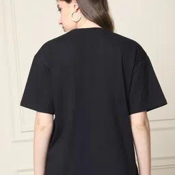 Tromko Women Pack of 2 Graphic Printed Round Neck Cotton Oversized T-shirts image 4