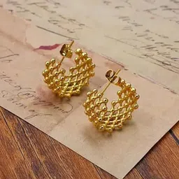 DressBerry Floral Half Hoop Earrings-image-78