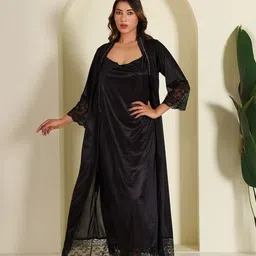 HOUSE OF ELORRA Women Maxi Wrap Nightdress-image-16