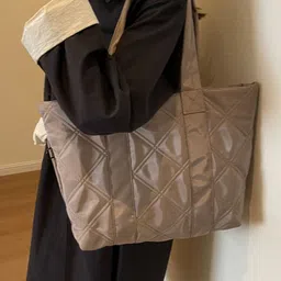 CORSICA Women Khaki Polyester Oversized Casual Tote Bag-picture-43