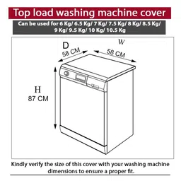 The Furnishing Tree Waterproof Polyester Washing Machine Cover Top Loading Compatible for Panasonic image 3
