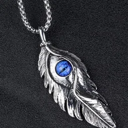 P. R. PRINTS Feather Shaped Pendants with Chains image 2