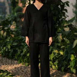 RAAS LIFE V-Neck Top With Trousers Co-Ords-picture-15