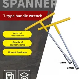 arqest T Spanner 8MM,10MM, Long 2Pc Set Tool Single Sided Speciality Socket Set-picture-16