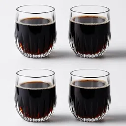 jossyfy (Pack of 6) Ribbed Design Drinking Glass Set Water/Juice Glass-picture-12