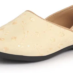 fausto Festive Ethnic Half Cut Juttis for Wedding|Traditional Kurtas & Sherwani Shoe Mojaris For Men image 2