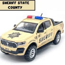 centy SHERIFF STATE COUNTY EMERGENCY SQUAD POLICE CAR WITH OPENABLE DOOR AND TAILGATE-picture-18