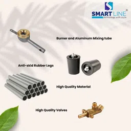 smart line 2 Burner Magic LPG Stove With Gas Saver Combo Glass Manual Gas Stove image 5