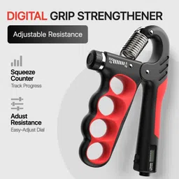 pheonix Hand Grip with Digital Counter | 5–100 kg Resistance | Heavy Duty Grip Exerciser Hand Grip/Fitness Grip image 2