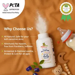 shushu babies Talc Free Baby Powder|Paraben free|Arrowroot Powder for Babies Baby Skin image 5