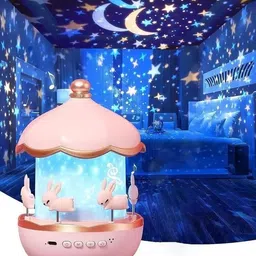 praaj Kids Bunny Projector Lamp with 360° Rotating LED Night Light Night Lamp-picture-43