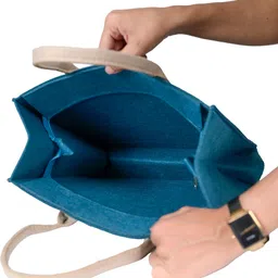 utazo Blue Men & Women Tote Stylish Tote Bag for Shopping, Office , Travel & Daily Use image 4