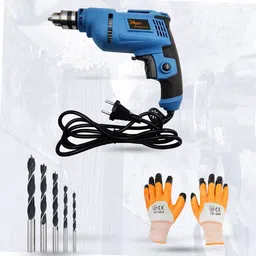 hillgrove HGCM127M3 Power Machine with Gloves, 5Pcs Drill Bits for Making Holes in Metal/Wood/Concrete with Reverse Rotation and Variable Speed Impact Driver-picture-19