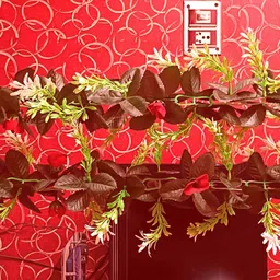 kingstyle impex Artificial Flowers Home Decoration Vine & Creepers Plant Wall Hanging Chain G682 Multicolor Rose Artificial Flower image 3