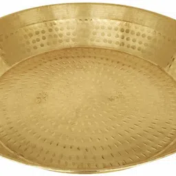 taluka Handmade Brass 18 Inch Plate dough knitting plate large Paraat Paraat / Brass Parat / Brass parat Paraat image 2