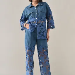 ANNY Embellished Shirt Collar Shirt & Trousers Co-Ords image 4