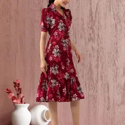 STARWORD Peter Pan Collar Fit & Flare Dress image 5