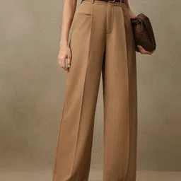 FNOCKS Women Relaxed Straight Leg High-Rise Pleated Wide-Leg Baggy Pants-picture-19