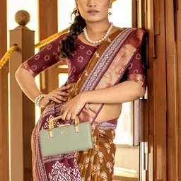 KALINI Ethnic Motifs Zari Bagh Saree image 4