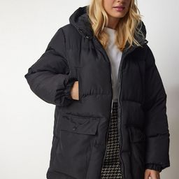 Happiness istanbul Women Crop Padded Jacket-picture-9