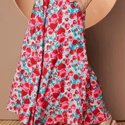 LookShine Women Floral Printed Relaxed Flared Wrinkle Free Trousers image 4