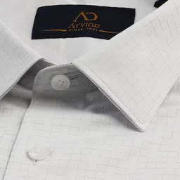 AD By Arvind Men Geometric Printed Spread Collar Pure Cotton Formal Shirt image 4