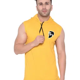 Blisstone Men Solid Hooded Slim Fit T-shirt-image-87