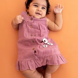 A Toddler Thing Girls Round Neck Sleeveless A-Line Cotton Dress-picture-21