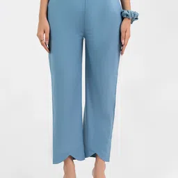 Moda Rapido Women Relaxed Chinos Trousers-image-62