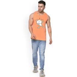 SLOWLORIS Men Pack of 2 Typography Printed Scoop Neck Cotton Innerwear Vests image 5
