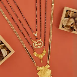 Bhanu diam Gold-Plated Brass Mangalsutra-picture-20