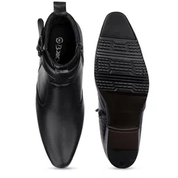 Bxxy Men 9 Cm Hidden Height Increasing Block-Heeled Buckle And Zip Formal Boot image 2