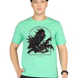 BRAWNY BATTLER Men Graphic Printed Round Neck Cotton T-shirt image 5