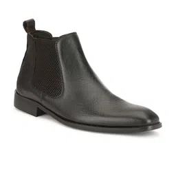 italian eleganza ITALIAN ELEGANZ Men Genuine Leather Snake Print Chelsea Boots image 4
