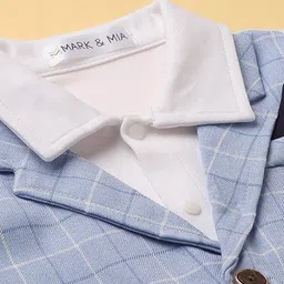 Mark & Mia Infant Boys Checked Romper image 4