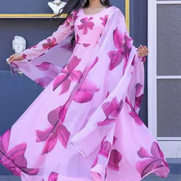 Raiyani Fashion Floral Print Crepe Fit & Flare Maxi Dress-picture-30