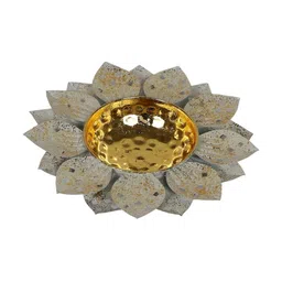 Amaya Decors Yellow & White Spray Flower Decorative Bowls-image-64