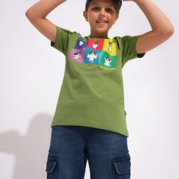 Jack & Jones Junior Boys Graphic Printed Round Neck Pure Cotton T-shirt-picture-43